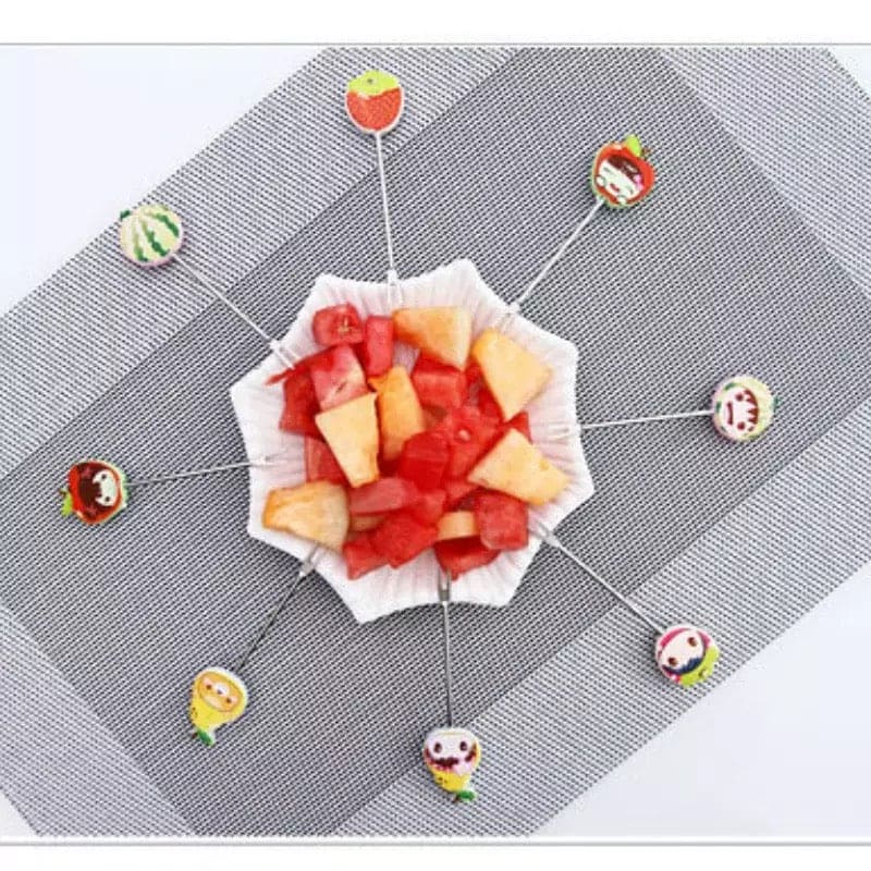 Set Of 8 Creative Cute Cartoon Stainless Steel Fruit Forks, Rainbow Cup Cake Dessert Forks, Stainless Steel Fork Holder for Fruit Snack, Fashion Fruit Sign Salad Fork Set Of 8 Creative Cute Cartoon Stainless Steel Fruit Forks, Rainbow Cup Cake Dessert Forks, Stainless Steel Fork Holder for Fruit Snack, Fashion Fruit Sign Salad Fork